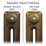 CI-RK-METALLIC-05-06 - Rook 2 Column Victorian Cast Iron Radiator H660mm x W2302mm CI-RK-METALLIC-05-06 - Rook 2 Column Victorian Cast Iron Radiator H660mm x W2302mm